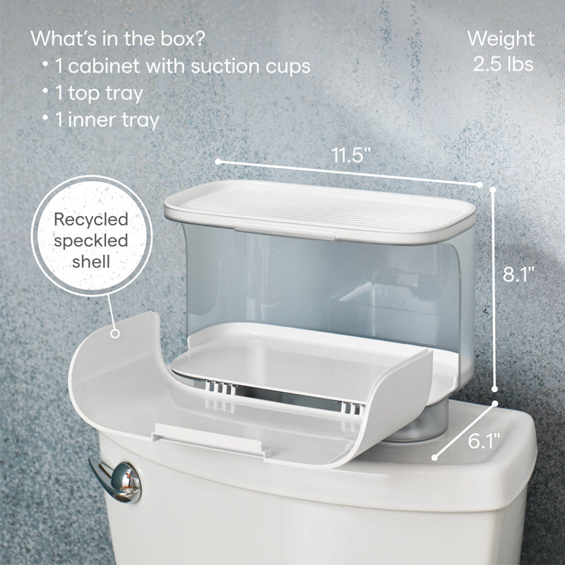 YouCopia® YouCopia HideAway Toilet Cabinet, Over the Toilet Organizer for Toilet Paper Rolls ...